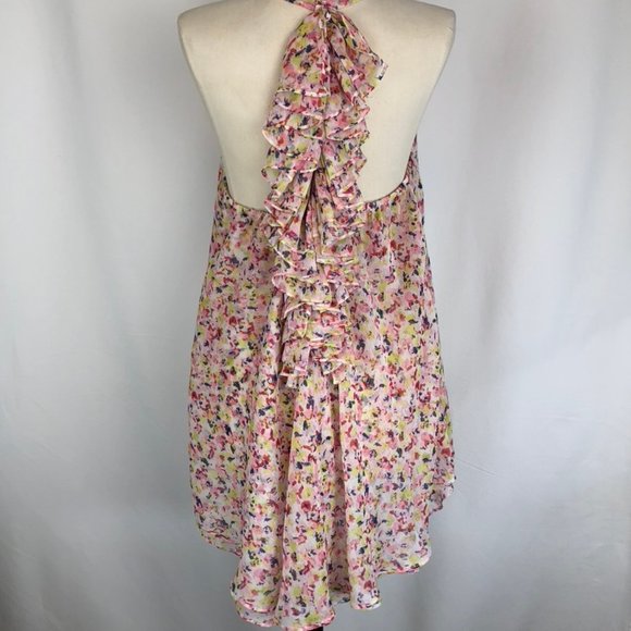 McGinn Floral Flouncy Top with Ruffle Back - Picture 2 of 8